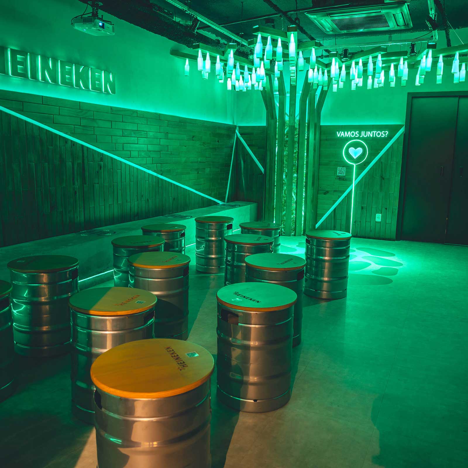 Salas luzes verde